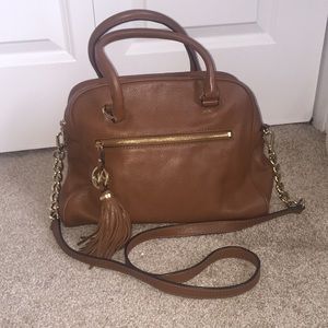 Michael Kors medium leather satchel in cognac